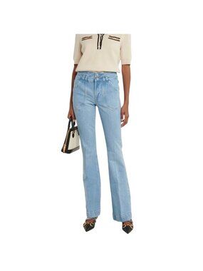 Frame Double Button Flare Jeans Size 26 In Caye